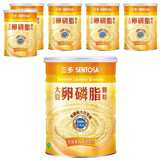 SENTOSA 三多 大豆卵磷脂顆粒 100%美國大豆萃取 不含基因改造成分, 300g, 6罐
