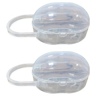 可攜式奶嘴收納盒, 2入, 透明