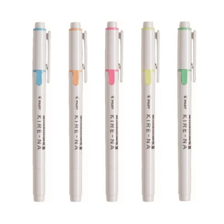 PILOT 百樂 KIRE-NA 雙頭螢光筆5件組 5C1, 基本色組, 5支