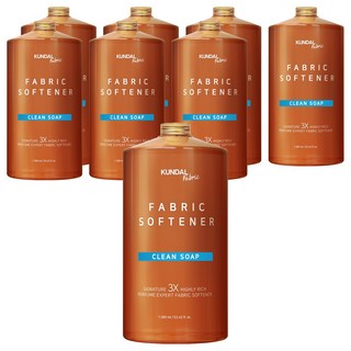 쿤달 시그니처 3X 초고농축 리치 퍼퓸 엑스퍼트 섬유유연제 클린솝향 본품, 1.58L, 8개