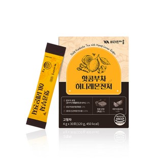 維生素村蜂蜜檸檬生薑熱康普茶, 4g, 30條, 1盒