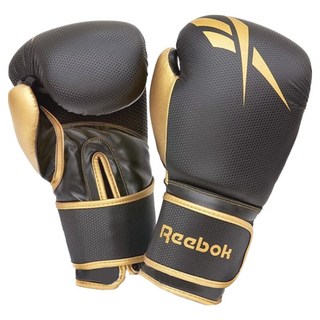 Reebok 拳擊手套 RSCB-11117GB, 黑金色, 1雙