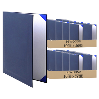 Sewoose 人造皮革獎狀夾 深藍色 10入, 20個, 深藍