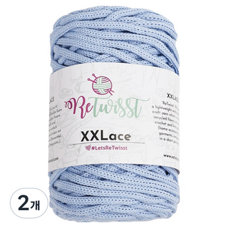 retwisst Chainy Cotton Lucky 編織線 大號 XXL, 17 淺藍色, 2個