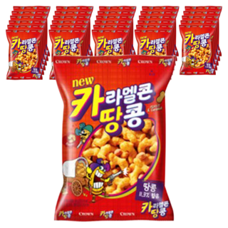 크라운 카라멜콘 땅콩 과자, 46g, 36개