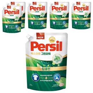 Persil 寶瀅 韓國原裝進口 綠力潔淨洗衣精補充包 一般洗衣機專用, 2L, 6包