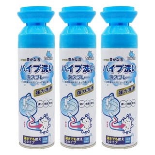 TAMURA泡沫型水管抗菌清潔劑 深層清潔 有效除臭 居家清潔必備, 500ml, 3瓶