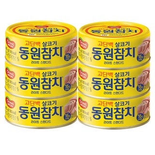 동원참치 라이트 스탠다드, 85g, 6개