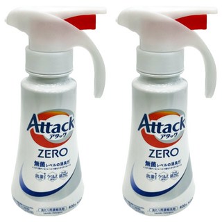 Attack 一匙靈 ZERO洗衣精 按壓式 400g, 2瓶