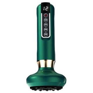 YOGEMDI 12段智能電動紅砭石刮痧儀 拔罐器, 綠色, 1個