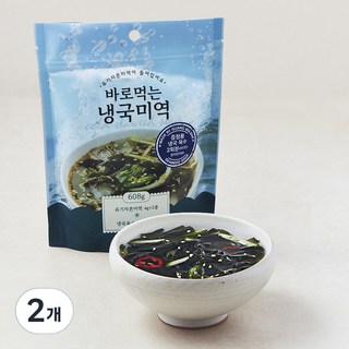 유기식품 인증 바로먹는 냉국미역 2개입, 608g, 2개
