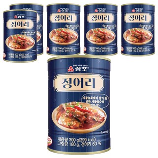 삼포 사골 육수의 깊은 맛의 정어리 통조림, 6개, 300g