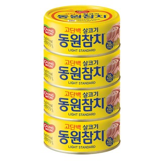 동원 라이트 스탠다드 참치, 150g, 4개