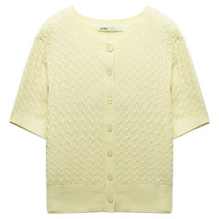 MIXXO 女款圓領麻花開襟衫