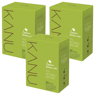 KANU 抹茶拿鐵咖啡, 17.3g, 24條, 3盒