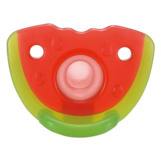 Richell 利其爾 矽膠安撫奶嘴, 一體成形, 附收納盒, 多種造型可選, 3個月以上, 西瓜, 1個