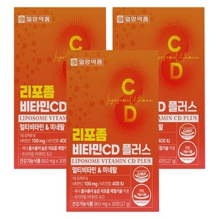 일양약품 리포좀 비타민 C D 플러스 멀티비타민 미네랄, 3개, 30정