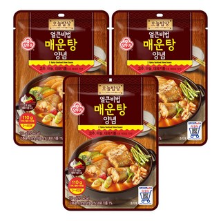 오뚜기 오늘밥상 얼큰비법 매운탕 양념, 110g, 3개