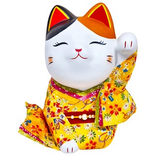 PERFECT 日本著物招福貓 SJ-TC05015-2 招財納福 開運擺飾, 客來