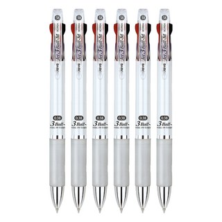 Uni-ball Jet 3 Ball-M 油性三色筆套裝 0.38mm 白色 6入, 6支