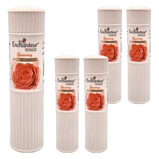 Enchanteur 艾詩 香氛爽身粉 玫瑰覆盆子 橘色, 200g, 5瓶