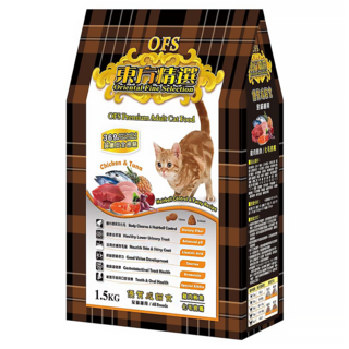 Oriental Fine Selection 東方精選 優質成貓糧, 雞肉 + 鮪魚, 1.5kg, 1袋
