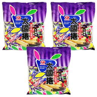 鴻津 太國捲 芝麻味, 350g, 3袋