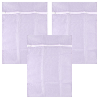 AXIS 艾克思 方形細密網洗衣袋 衣物收納袋 約40x50公分, 紫色, 3個