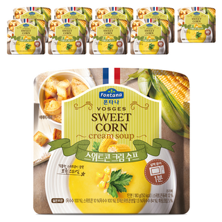 폰타나 스위트콘 크림 전자레인지용 수프, 180g, 10개