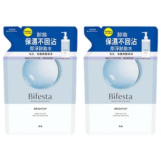 Bifesta 碧菲絲特 抗暗沉即淨卸妝水 補充包 保濕不回沾 輕鬆卸妝 柔滑輕拭 一擦即淨, 360ml, 2包