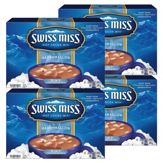SWISS MISS 牛奶可可粉 棉花糖, 原裝進口 香醇濃郁 冷熱皆宜, 28g, 10包, 4盒