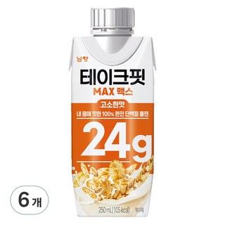 테이크핏 맥스 고소한맛 프로틴, 250ml, 6개