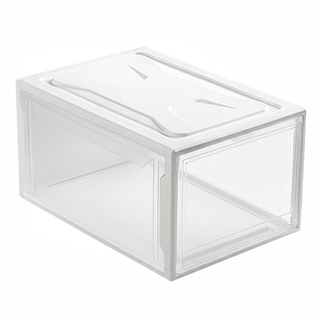 翻蓋磁吸鞋盒 升級版 02 鞋盒正開 中號, 白色, 1個