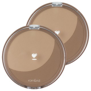 rom&nd 勝過容顏修容粉 02 Walnut Grain 核桃粒 9.5g 雙色修容 塑造立體輪廓, 2個