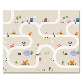 Mang Mang 小鹿蔓蔓 兒童PVC遊戲地墊 S款 寶寶爬行墊, 城鎮街道 多色
