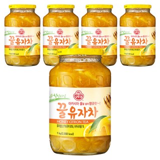 OTTOGI 不倒翁 蜂蜜柚子茶沖泡果醬, 1kg, 1入, 5個