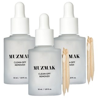 MUZ MAK 溫和卸甲液 附木棒 10支, 30ml, 3瓶