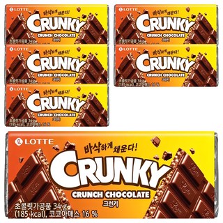 LOTTE 樂天 脆心巧克力, 34g, 6片