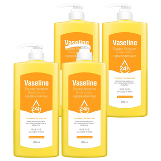 바세린 C2Y 24h 더블 모이스춰 바디로션, 1L, 4개