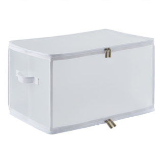 無印風透明收納箱, 1層, 透明