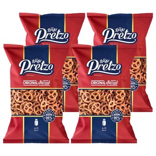 Pretzo 不囉嗦經典鹽味蝴蝶餅 烘烤非油炸 獨立包裝 鹹香酥脆, 125g, 4包
