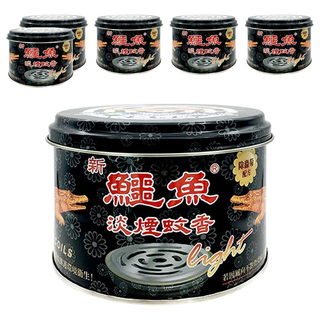 鱷魚 淡煙蚊香鐵罐 30卷, 450g, 6罐