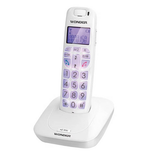 wonder 旺德電通 DECT數位無線電話, 音量最高可增加20dB, 1.2公分大字鍵, 免持通話功能, 通話距離遠達300米, WT-D05, 1台