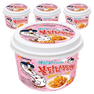 불닭 납작당면 까르보 164.5g, 4개