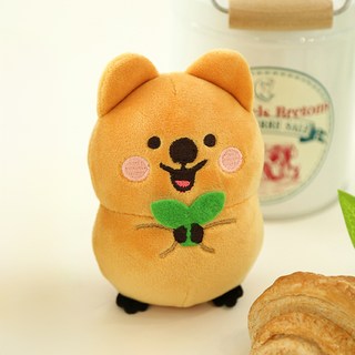 Pluffy Quokka紓壓球縫製玩偶, 10cm, 棕色