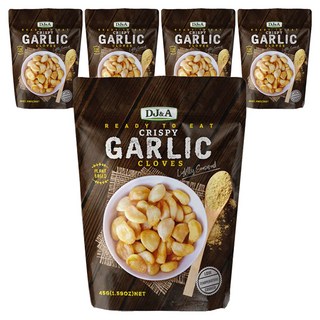 DJ&A 即食酥脆蒜瓣, 5包, 45g