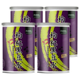 長青穀典 枸杞黑豆水 嚴選黑豆文火焙煎 優質枸杞肉質豐厚柔軟 三角立體茶包 簡單沖泡, 80g, 4罐