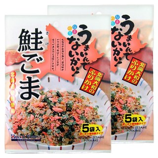 HOKKAI YAMATO 北海大和 北海鮭魚芝麻香鬆 單獨小包裝 5袋入, 15g, 2袋