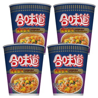 CUP NOODLE 合味道 酸辣蝦海鮮味杯麵, 4入