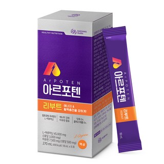 DAESANG Wellife Reboot左旋精胺酸補充液隨身包 15條入, 270ml, 1個